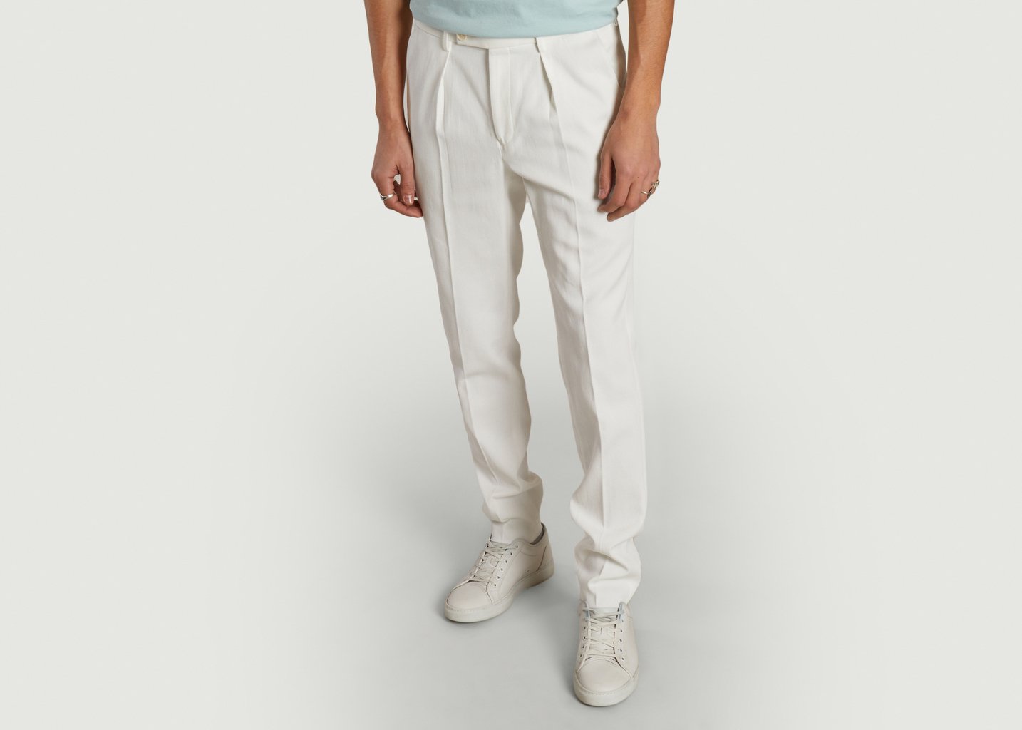 l'exception Pantalon Chino en coton Blanc The Chino Revived