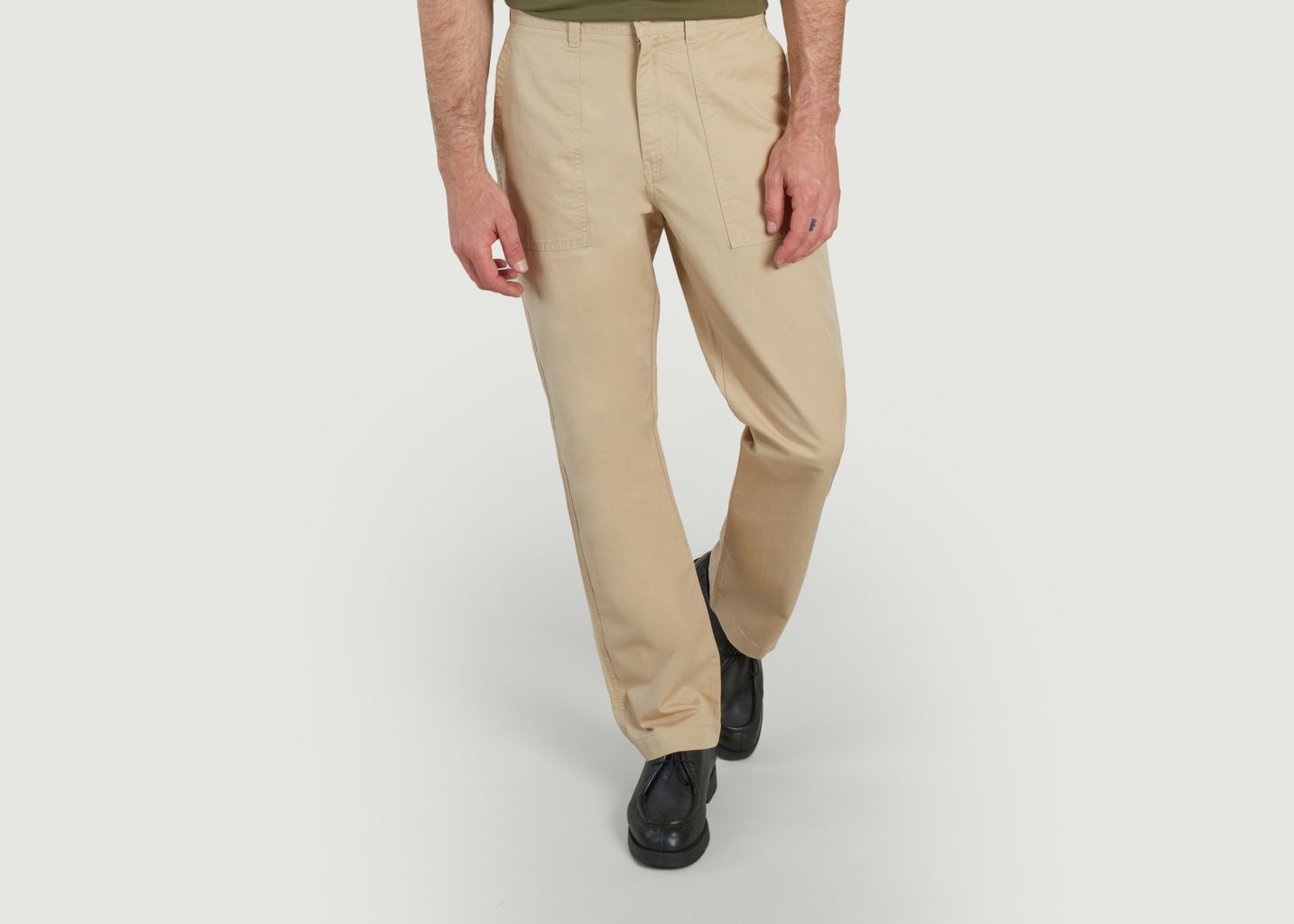 L'exception Pantalon Chino En Coton Et Lin Sable Gant