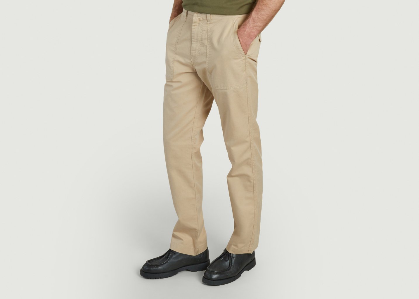L'exception Pantalon Chino En Coton Et Lin Sable Gant
