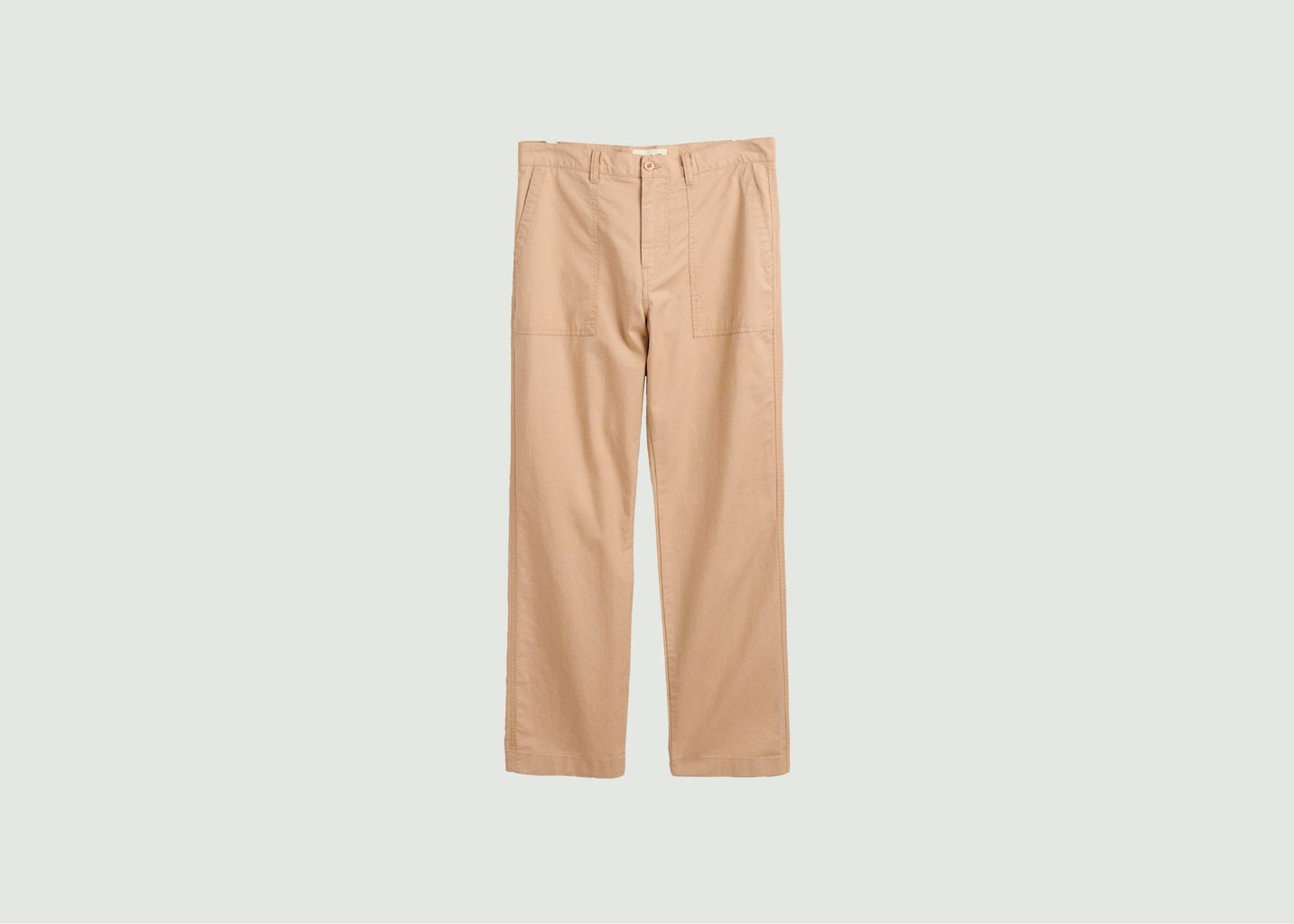 l'exception Pantalon Chino En Coton et Lin Sable Gant