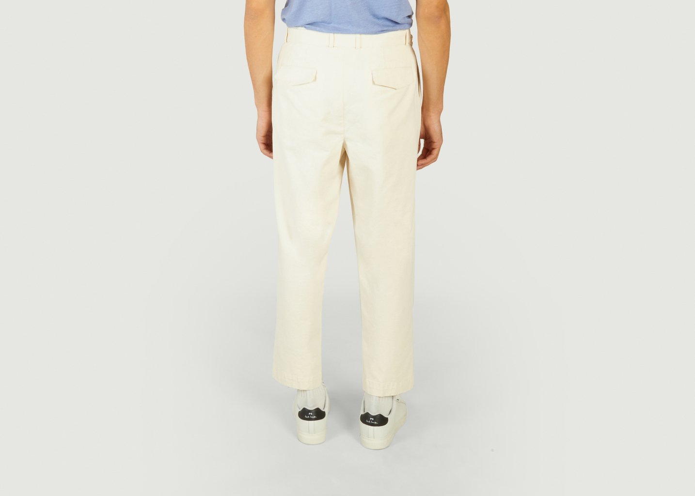 L'exception Pantalon Chino En Twill De Coton Bio Luigi Ecru Officine Générale