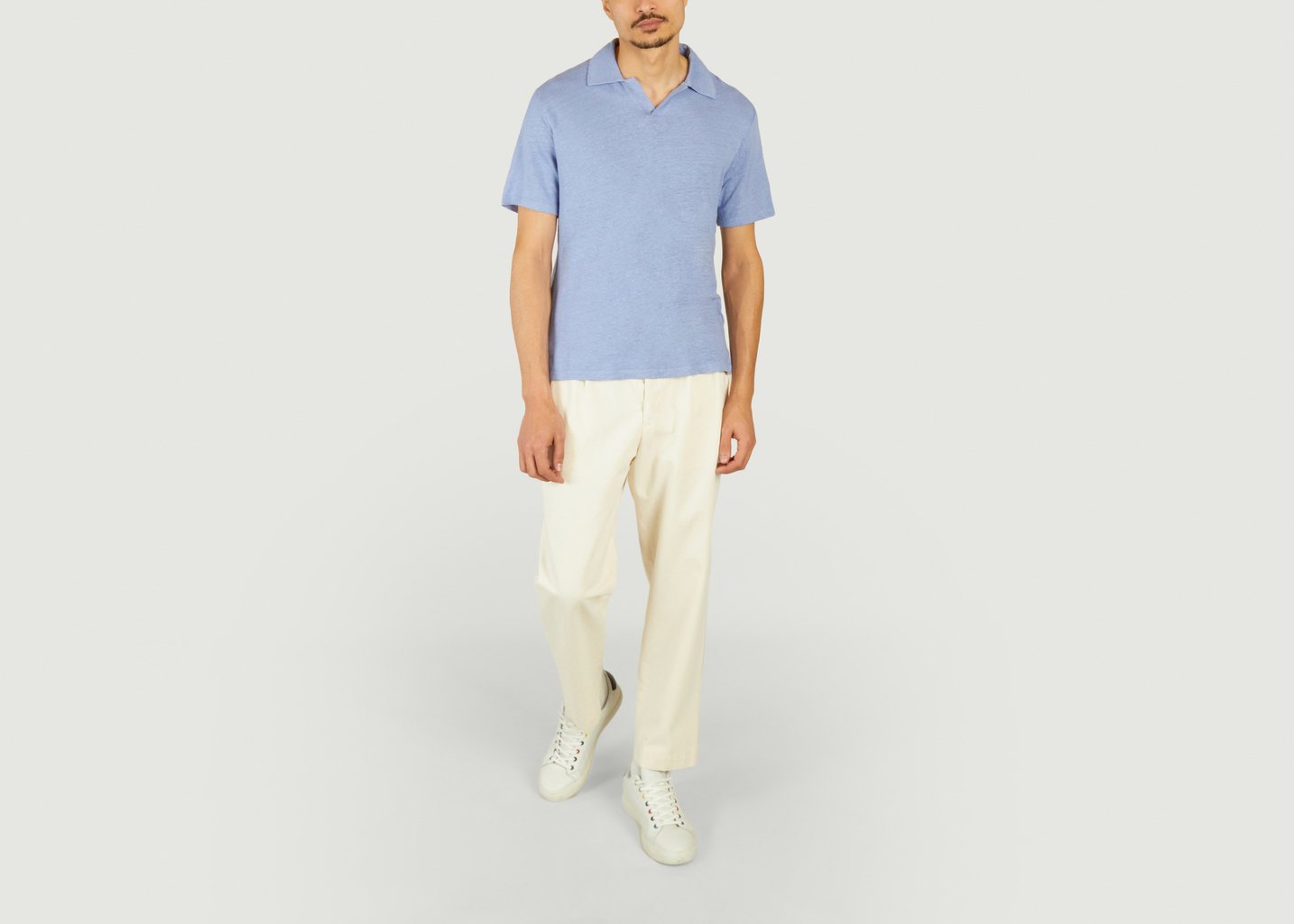 L'exception Pantalon Chino En Twill De Coton Bio Luigi Ecru Officine Générale
