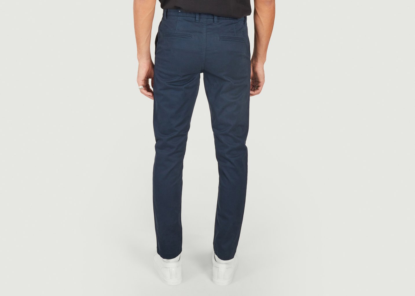 L'exception Pantalon Chino Luca Slim Bleu Marine Knowledge Cotton Apparel