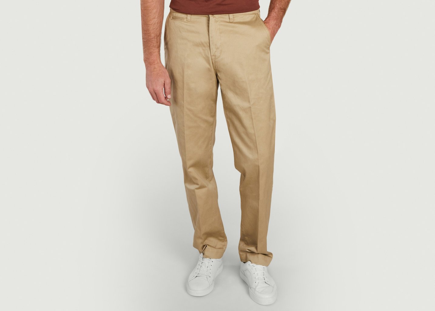 l'exception Pantalon Chino Modern Militaire Beige Japan Blue Jeans
