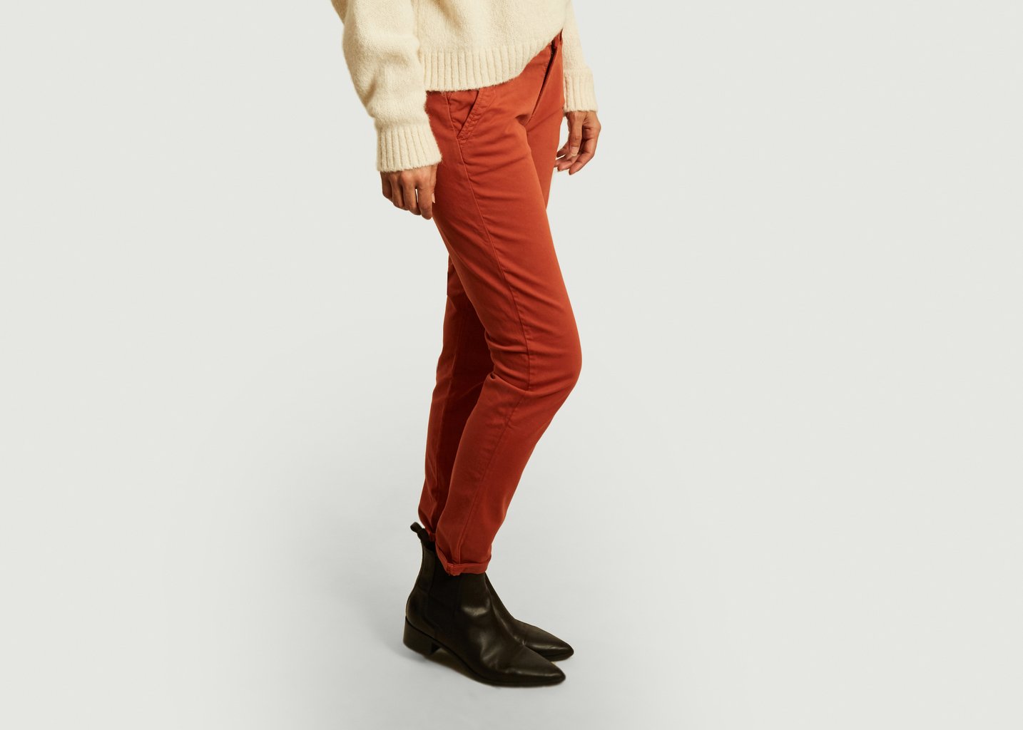 L'exception Pantalon Chino Sandy 2 Basic Rouille Reiko