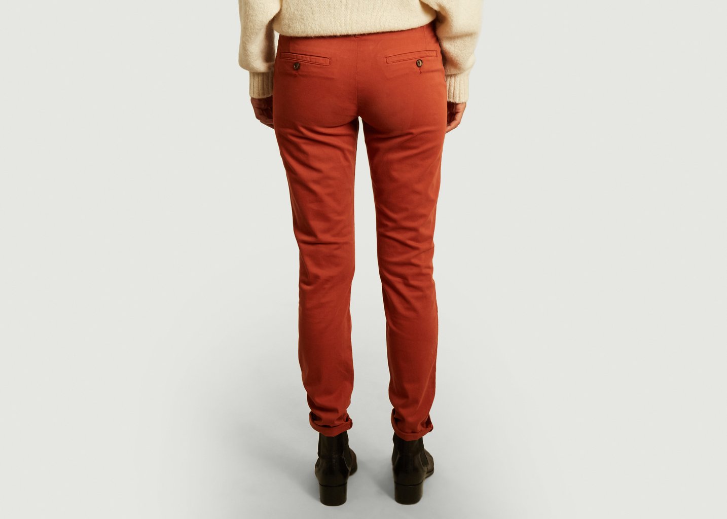 L'exception Pantalon Chino Sandy 2 Basic Rouille Reiko
