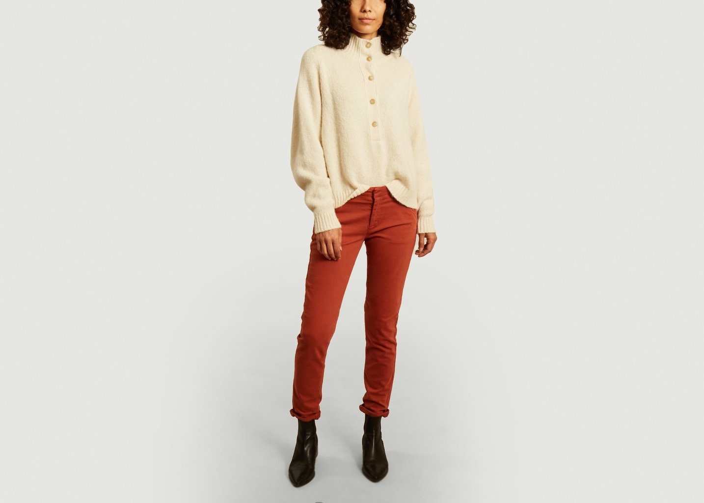 L'exception Pantalon Chino Sandy 2 Basic Rouille Reiko