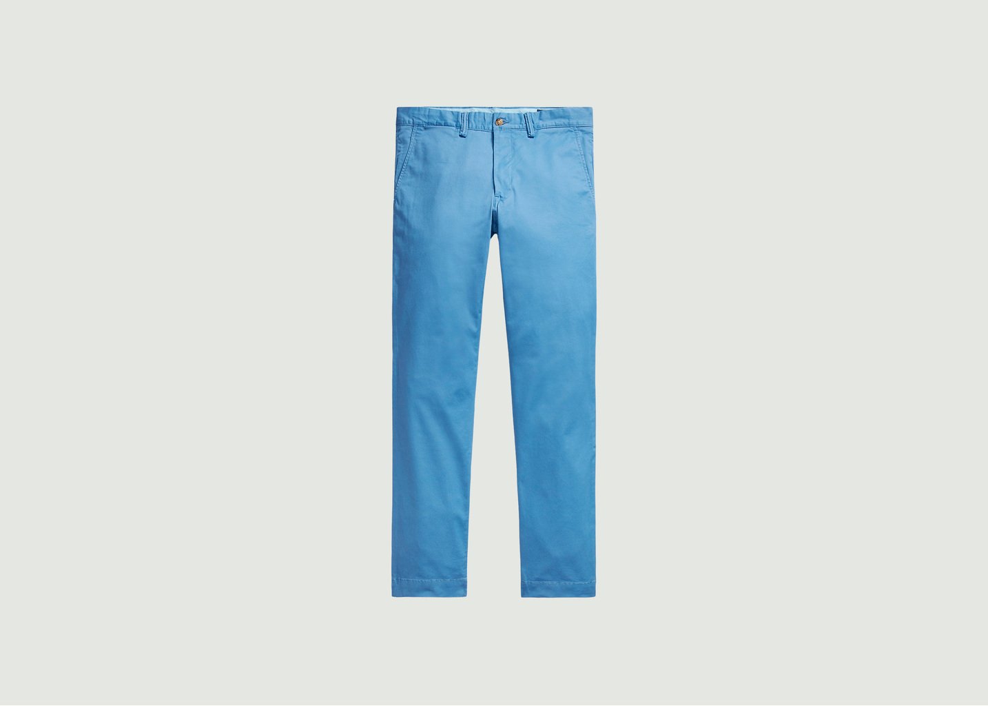 l'exception Pantalon chino stretch droit Bleu Polo Ralph Lauren