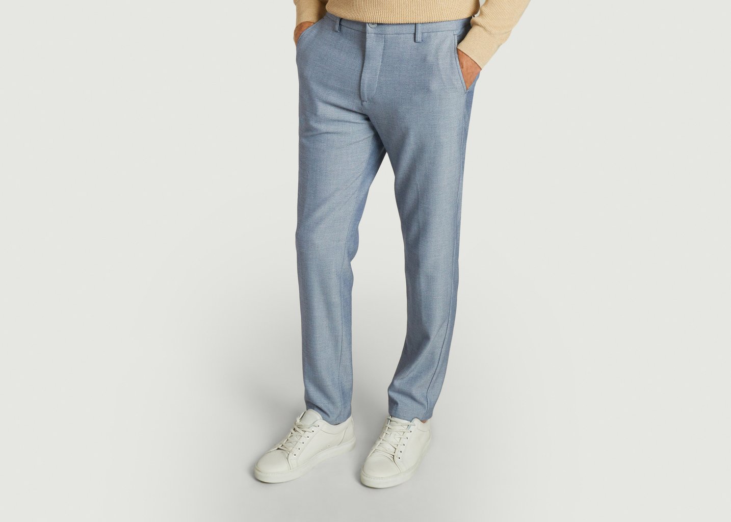 L'exception Pantalon Como 2 Tone Reg Suit Bleu Clair Les Deux