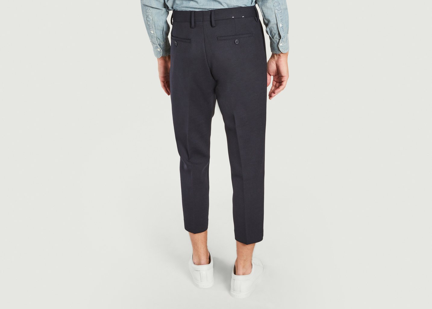 L'exception Pantalon Coupe Relax 7/8e Bill Bleu Marine No Nationality 07