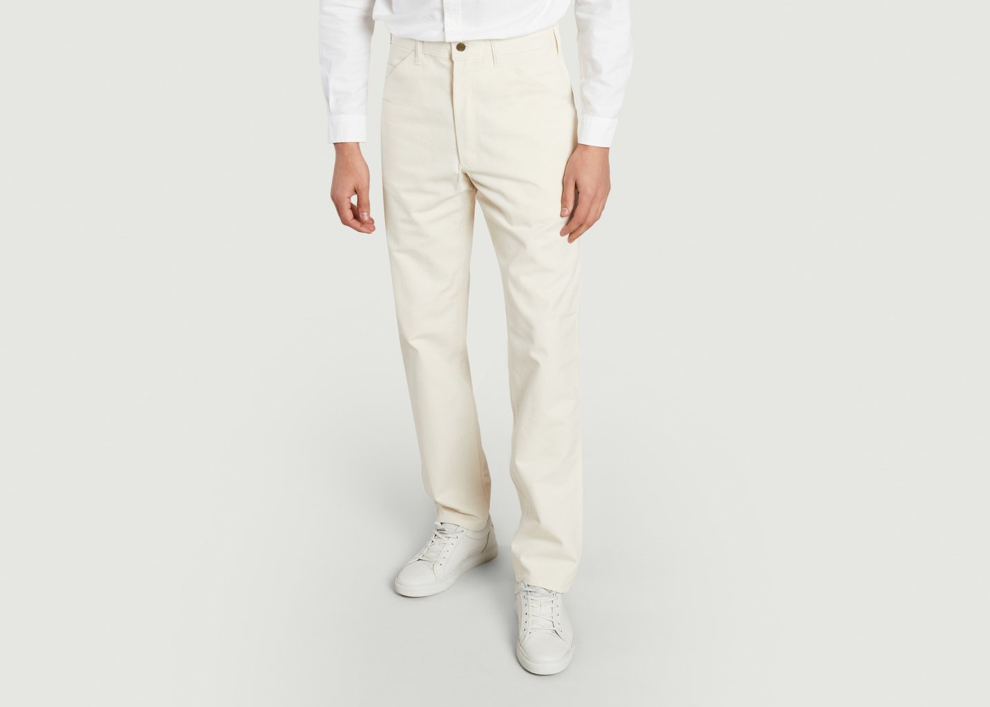 l'exception Pantalon coupe relax OG Painter Crème Stan Ray