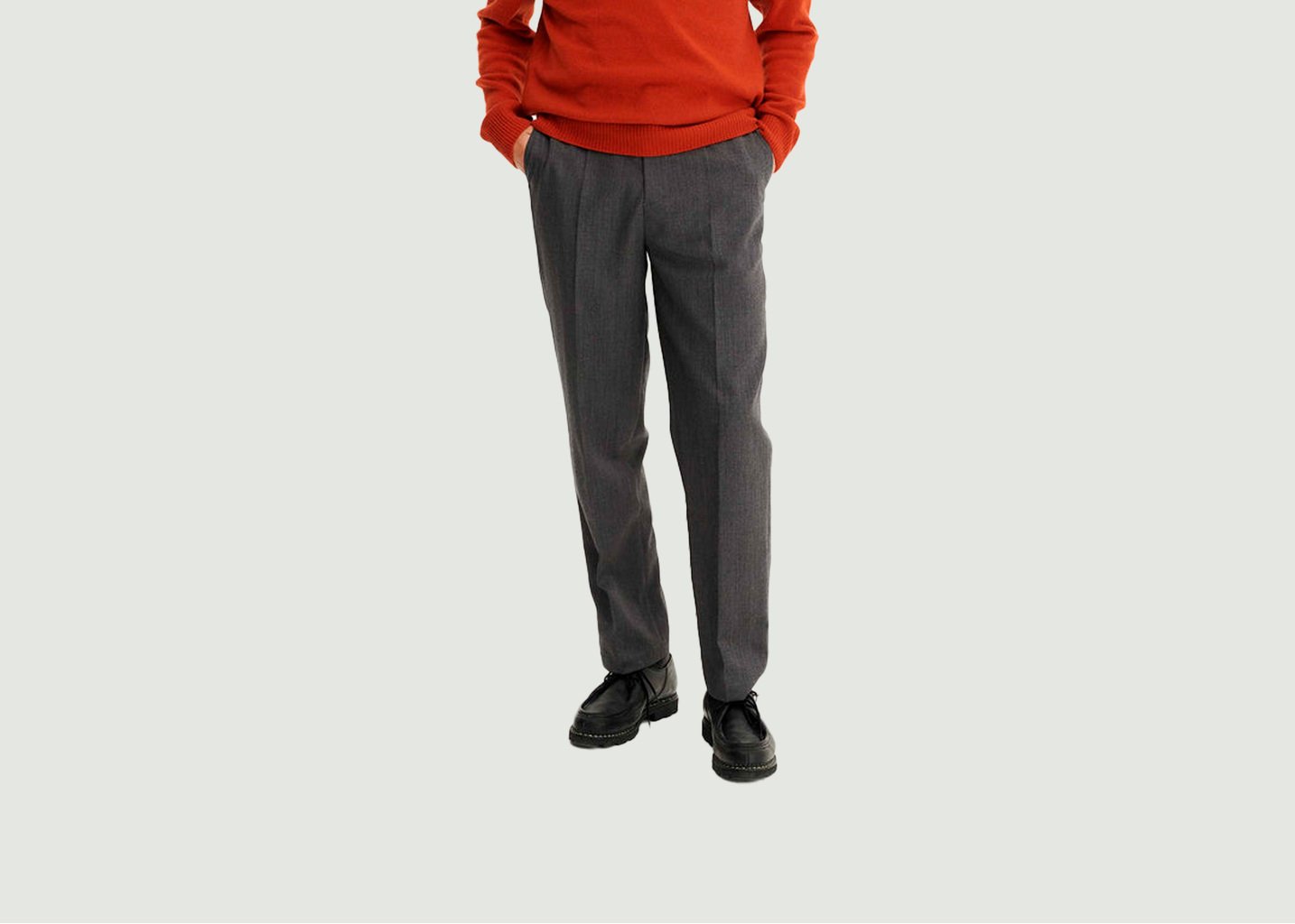 L'exception Pantalon De Costume En Laine Vierge Lepic Anthracite Noyoco