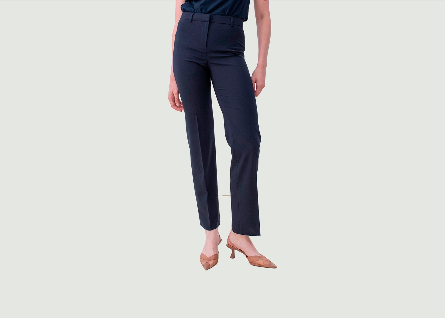 l'exception Pantalon de tailleur coupe droite Berlin Bleu Marine 17H10