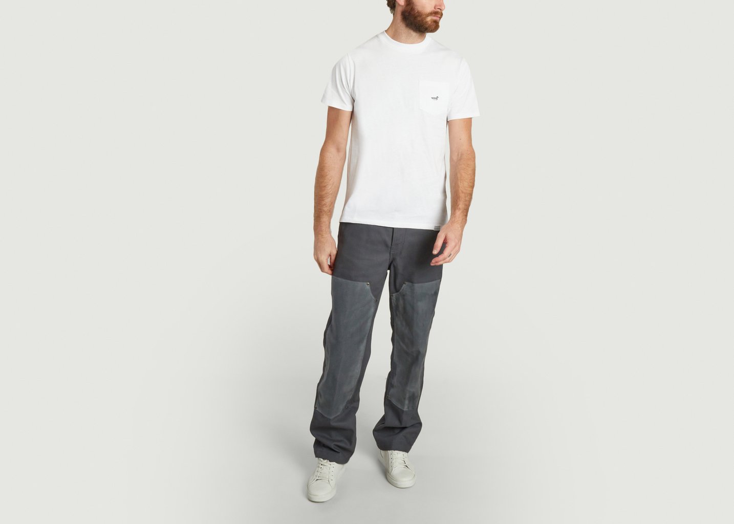 L'exception Pantalon Double Knee Ciré Lucas Gris Dickies