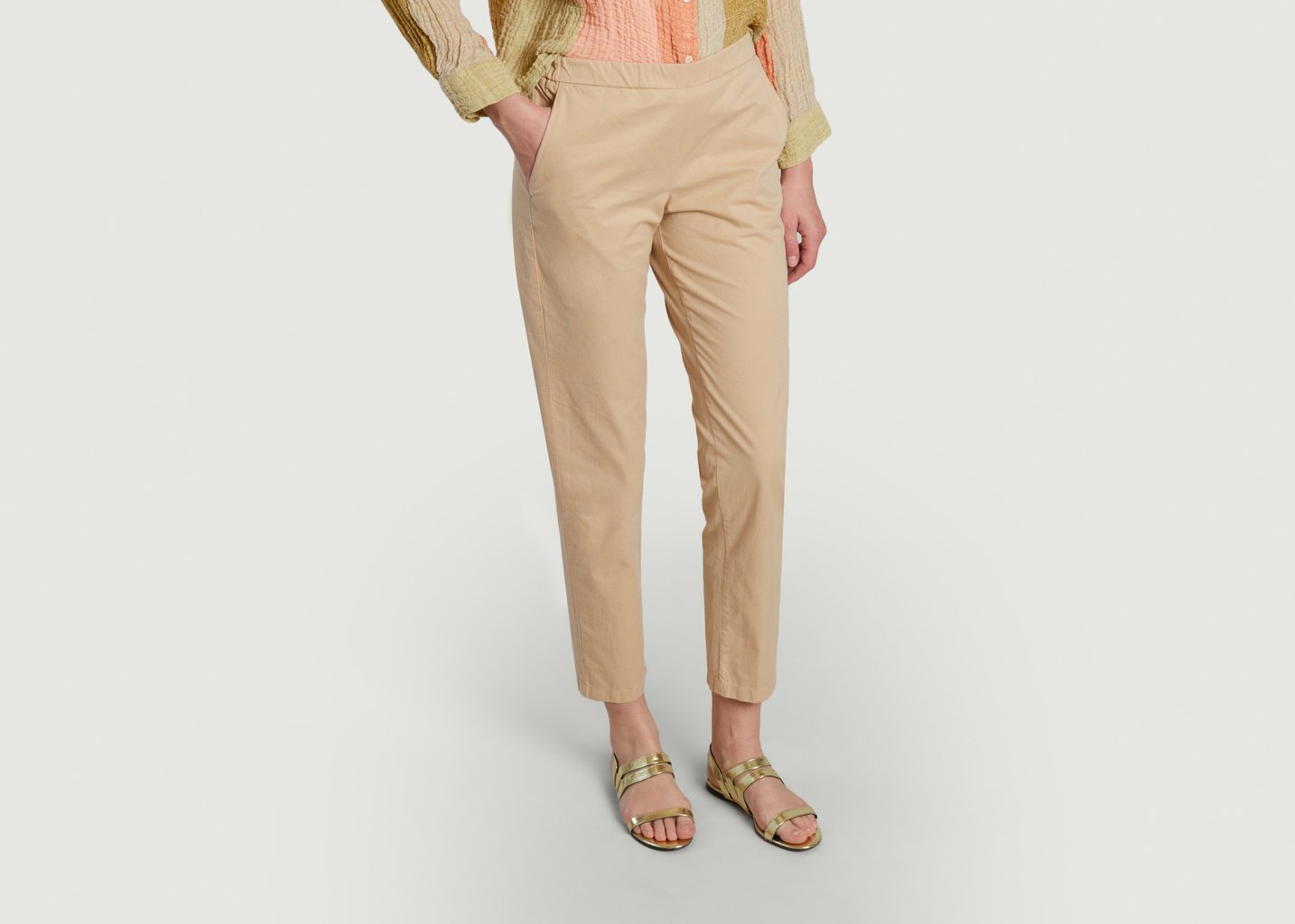 L'exception Pantalon Droit 7/8e Paolo Beige Hartford