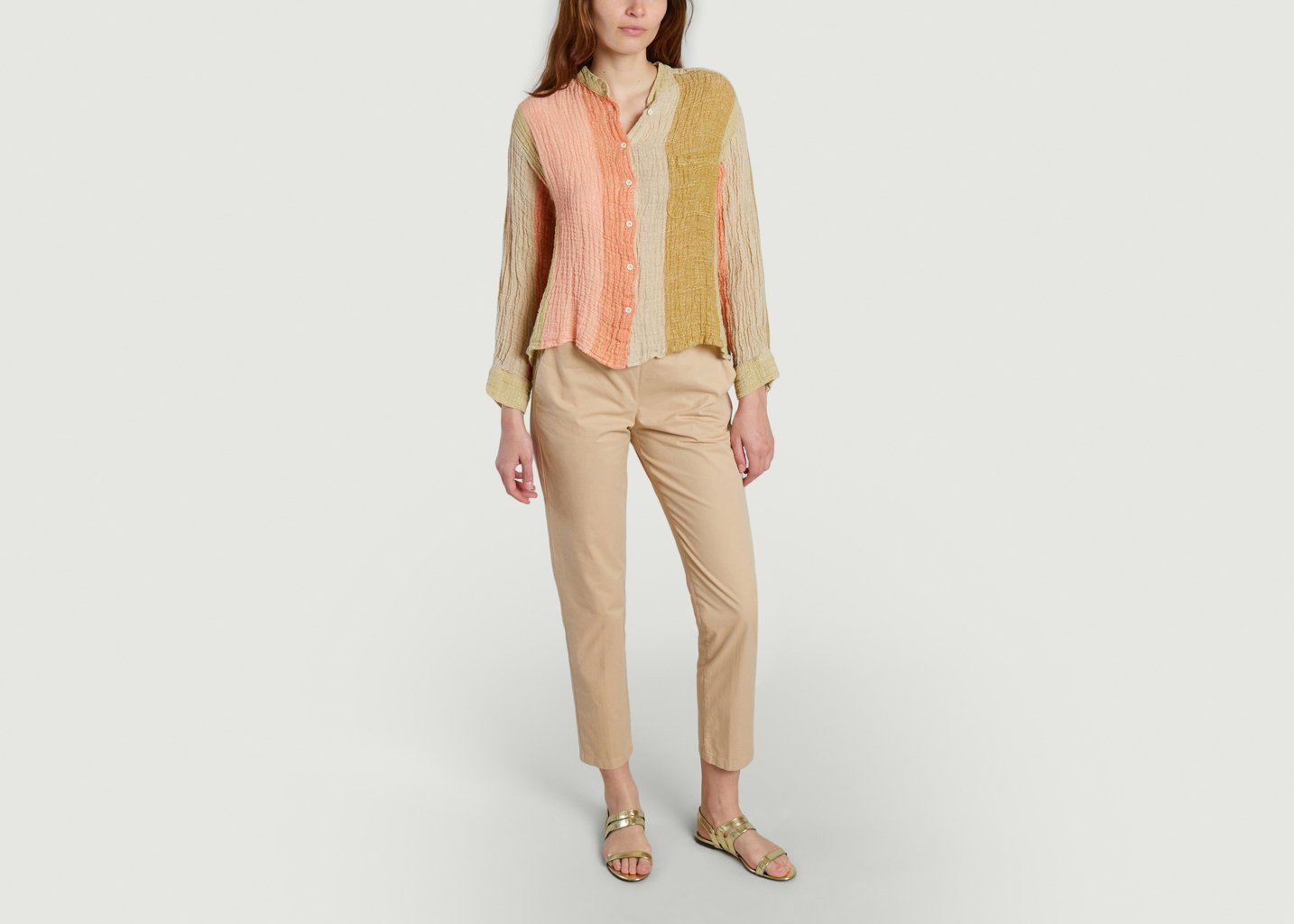 L'exception Pantalon Droit 7/8e Paolo Beige Hartford