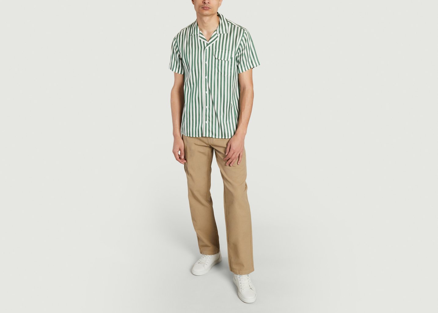 L'exception Pantalon Droit En Coton Adri Drill Beige Homecore