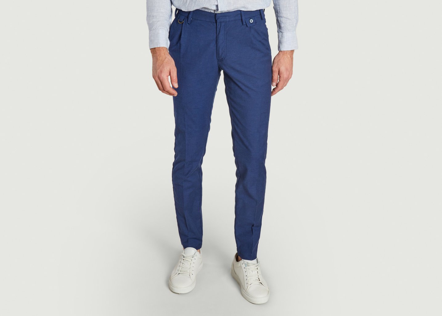 l'exception Pantalon en coton bio à pinces City Bleu JagVi Rive Gauche
