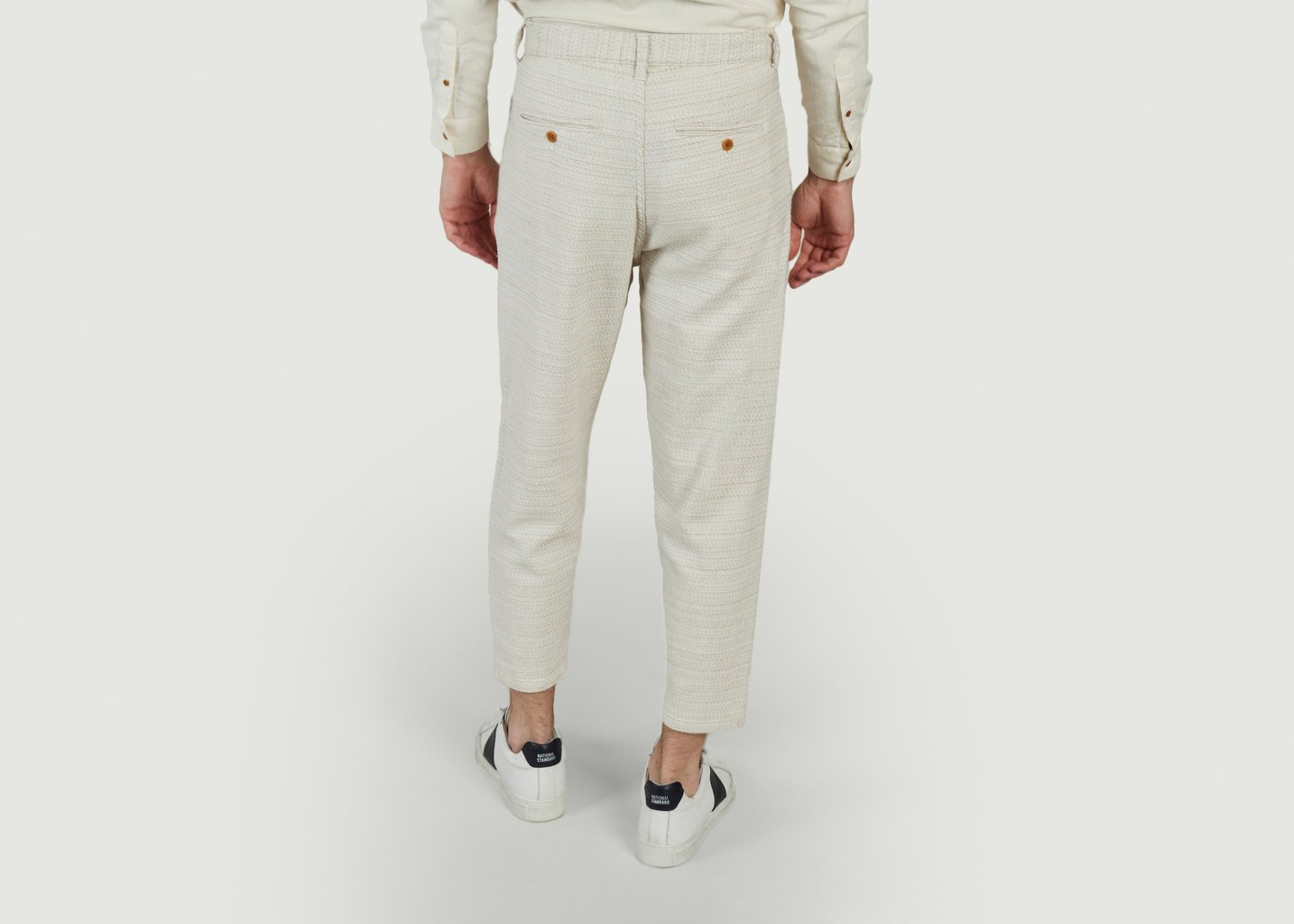 L'exception Pantalon En Coton Swing Bajhan Ecru Olow Paris