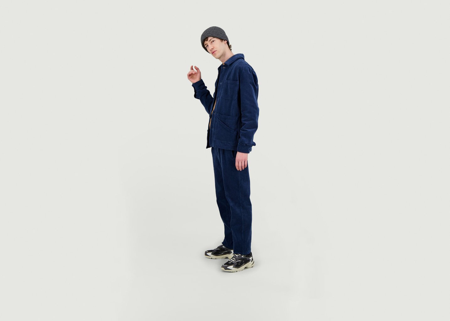 L'exception Pantalon En Coton Velour Bleu JagVi Rive Gauche