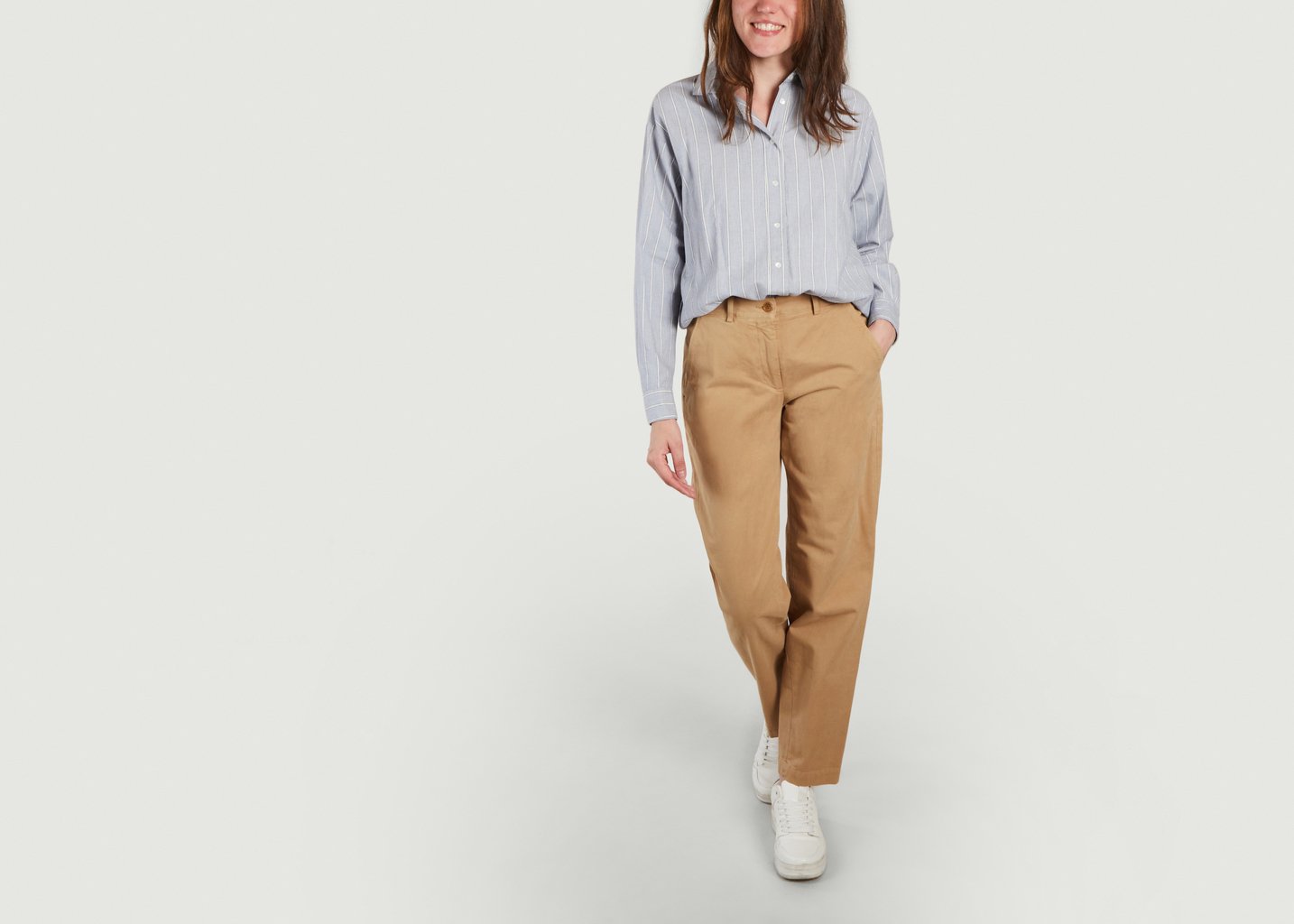 L'exception Pantalon En Gabardine De Coton Philea Biscuit Hartford