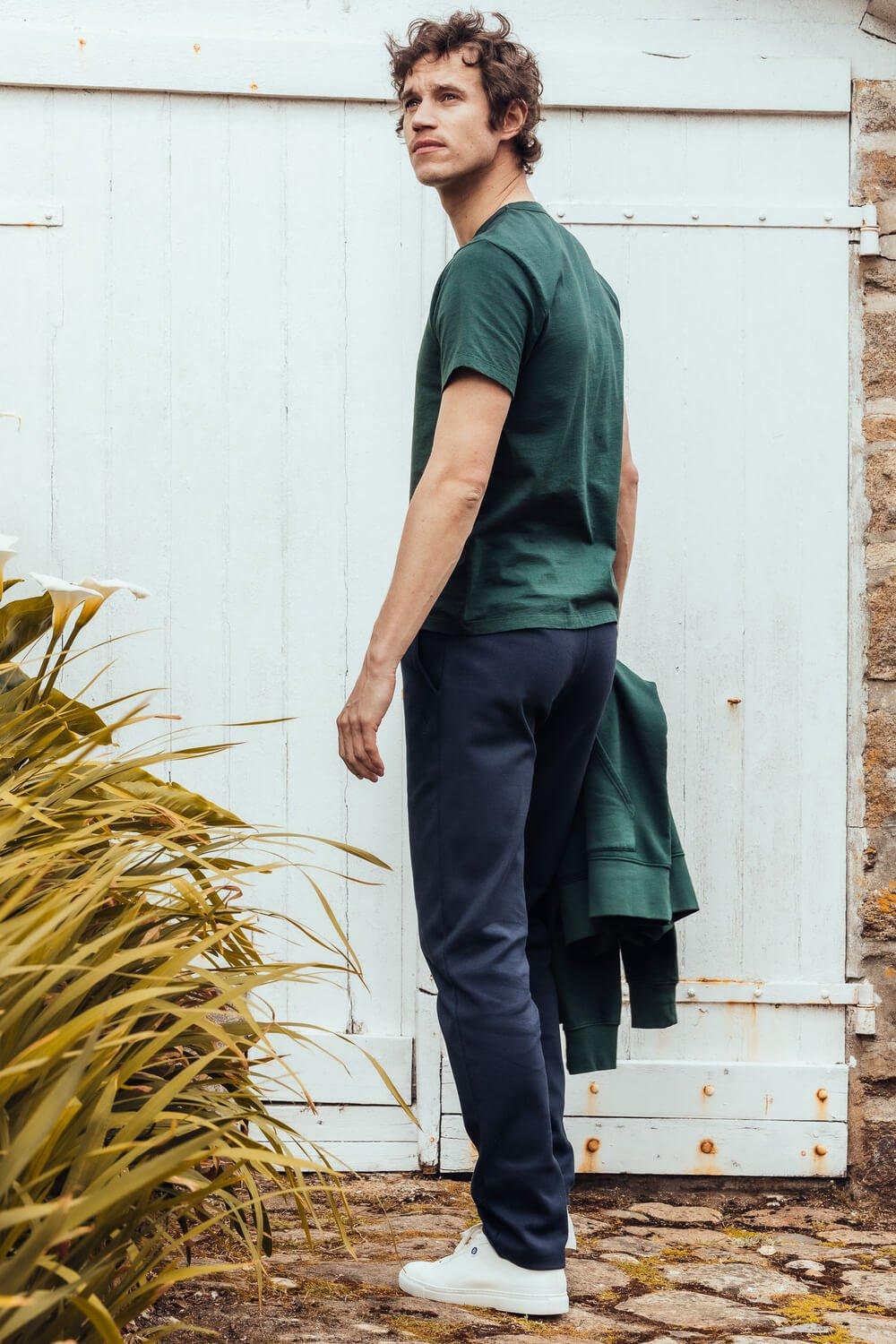 L'exception Pantalon En Jersey De Coton Bleu Marine Apnee