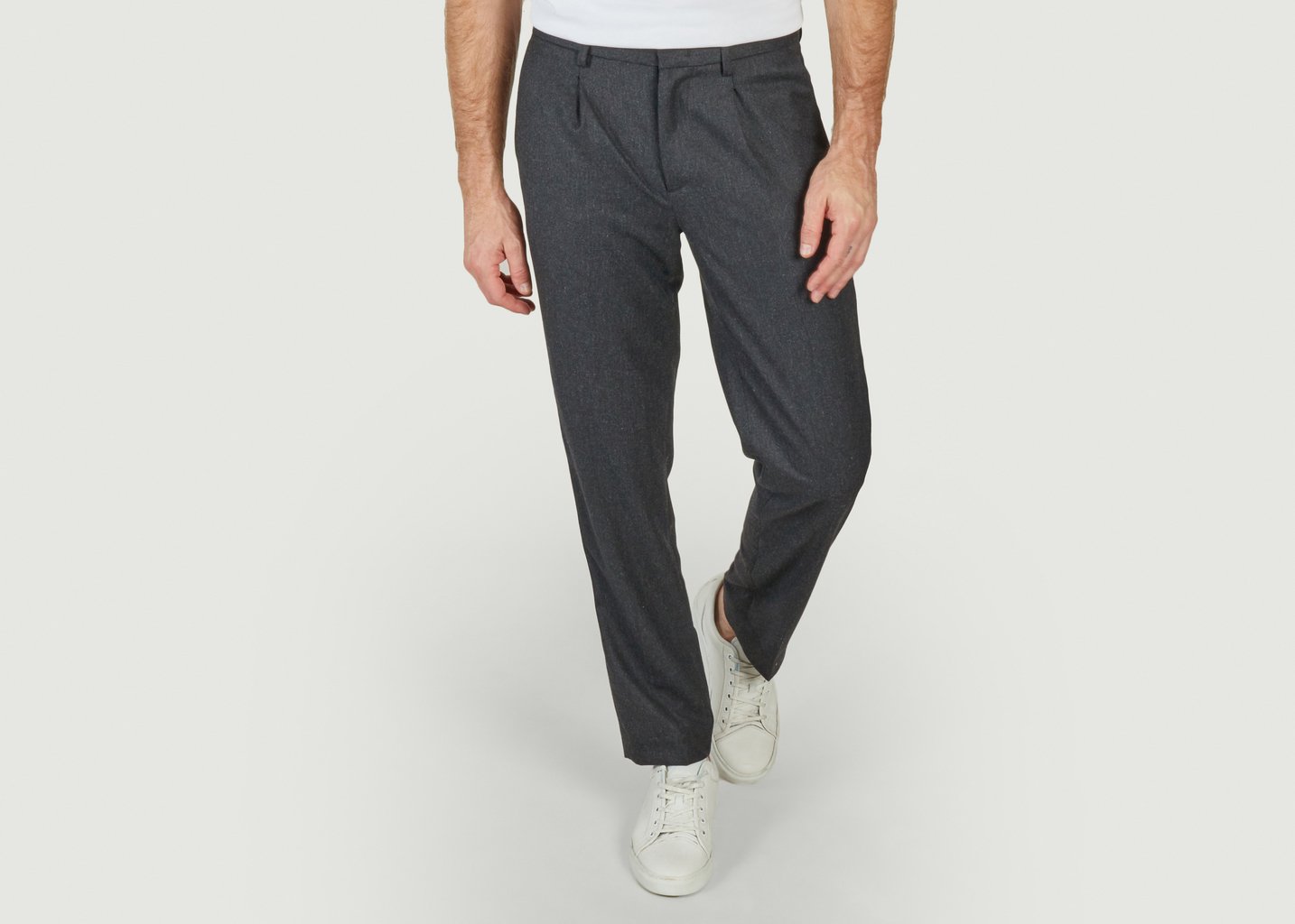 L'exception Pantalon En Laine Read Anthracite Forét Studio