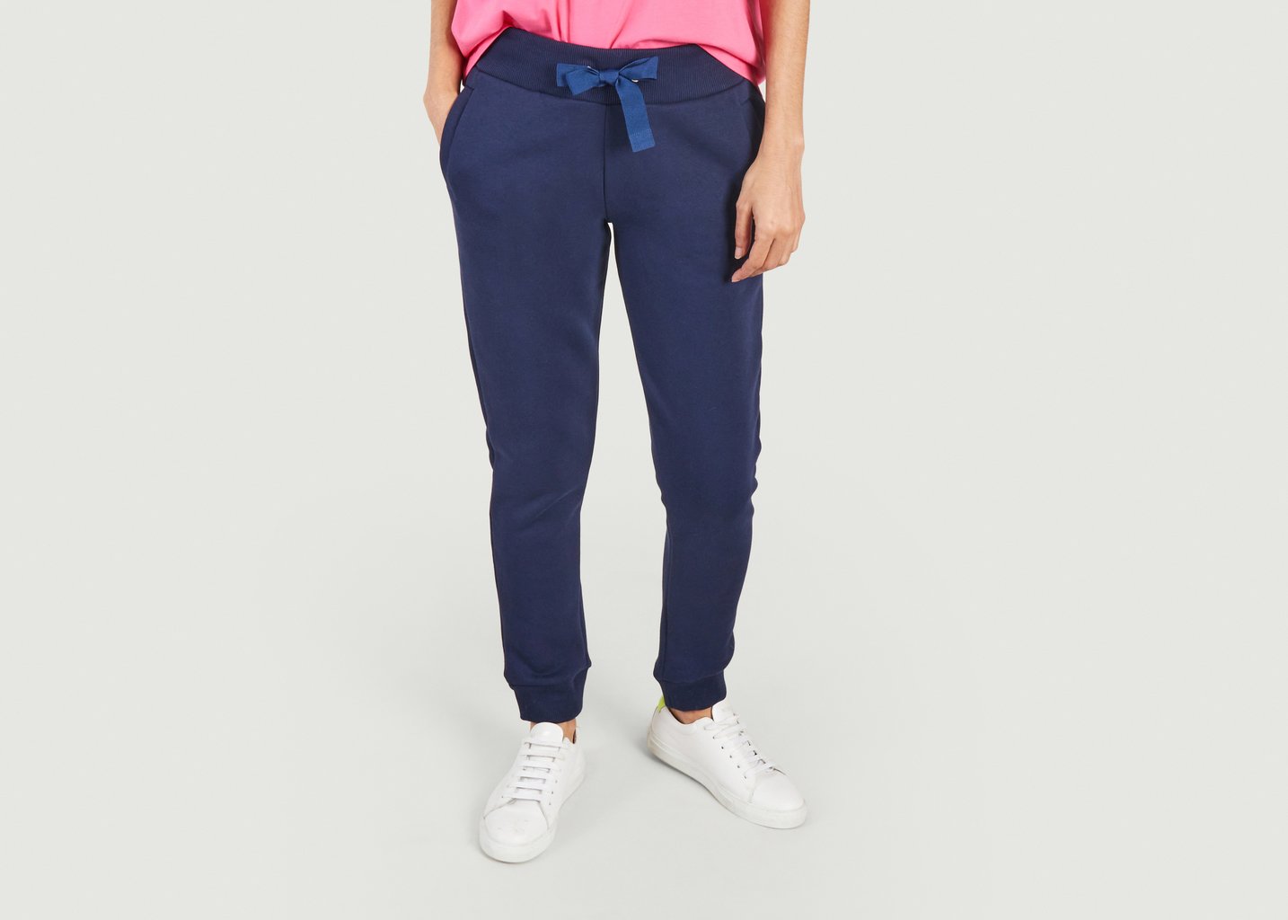 l'exception Pantalon en molleton recyclé Bleu Marine Colmar