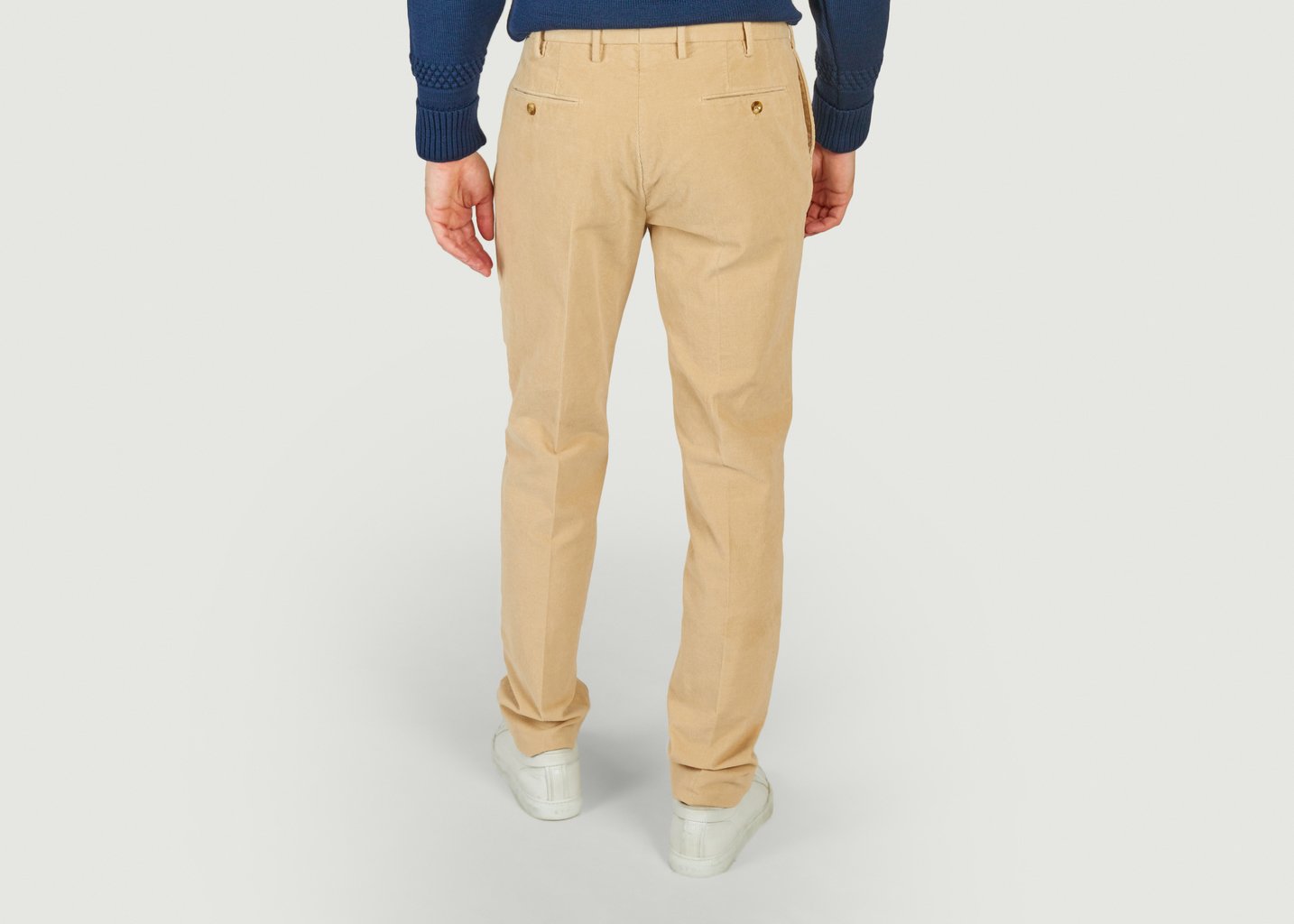 L'exception Pantalon En Velours Côtelé Beige Incotex