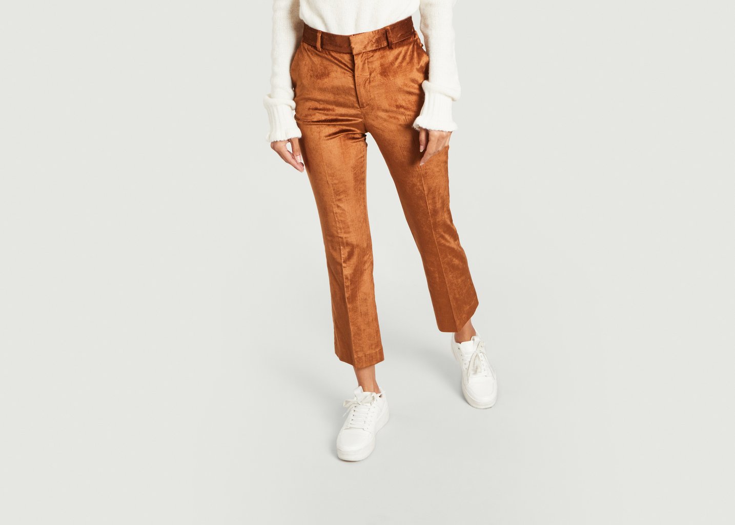 l'exception Pantalon en velours Papou Marron Leon & Harper