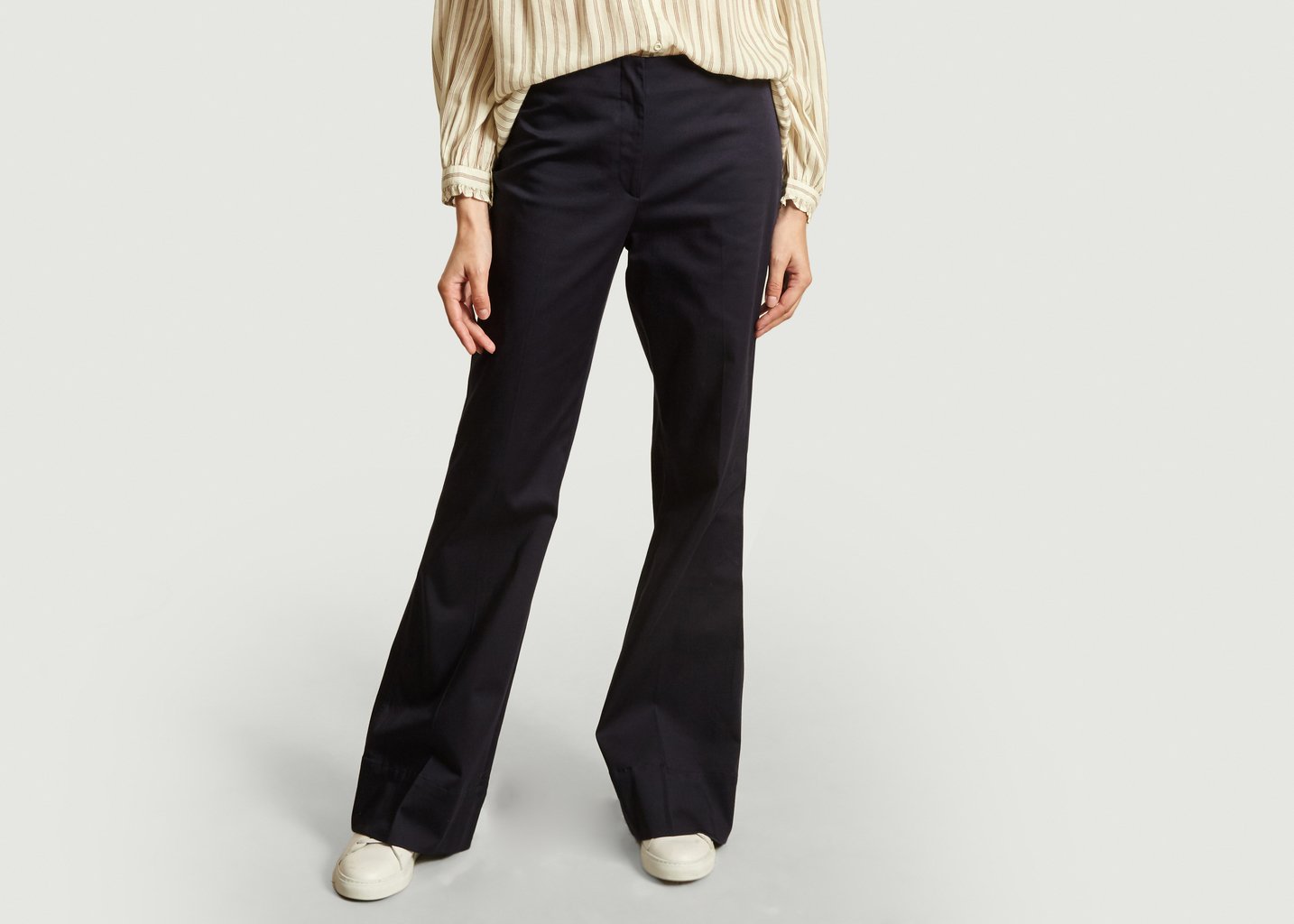 l'exception Pantalon Erika Bleu Marine By Malene Birger