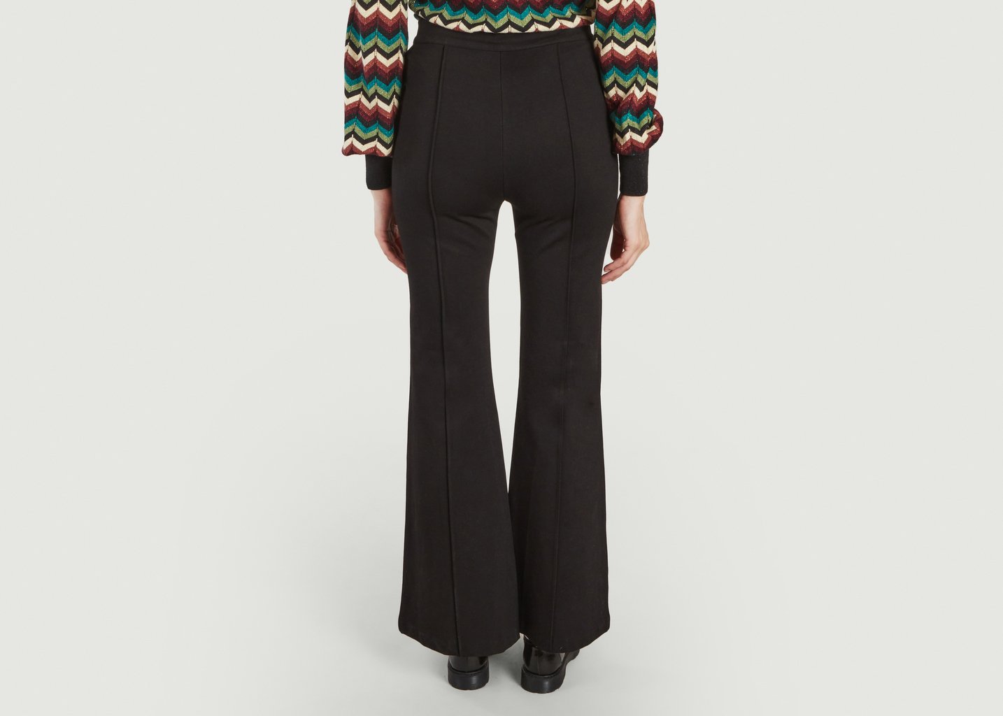 L'exception Pantalon évasé Gael Pintuck Aurora Noir King Louie