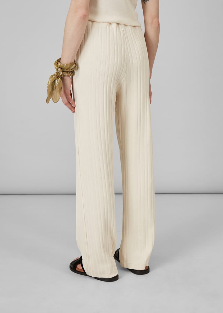 L'exception Pantalon évasé Taille élastique Ecru L'Exception Paris