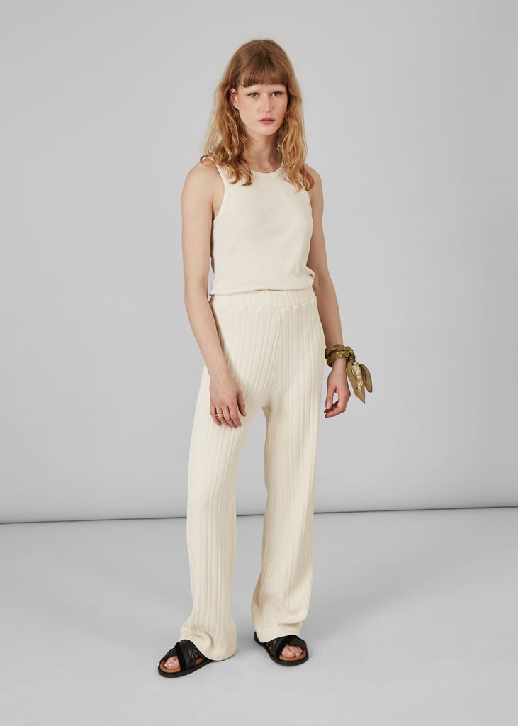 L'exception Pantalon évasé Taille élastique Ecru L'Exception Paris