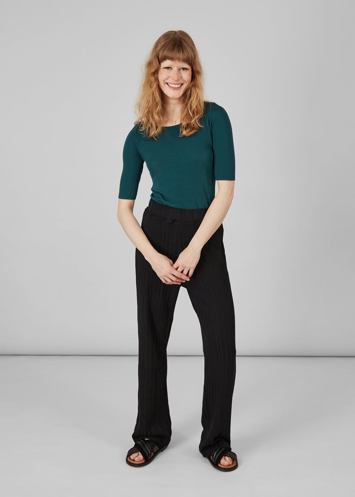 L'exception Pantalon évasé Taille élastique Noir L'Exception Paris