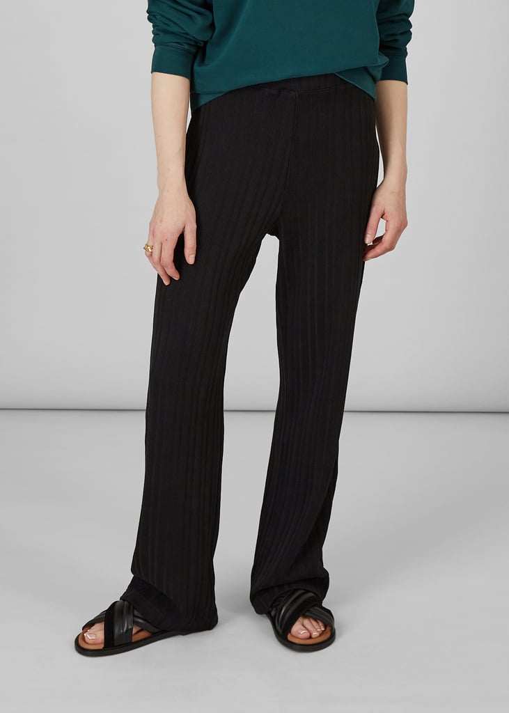 l'exception Pantalon évasé taille élastique Noir L'Exception Paris