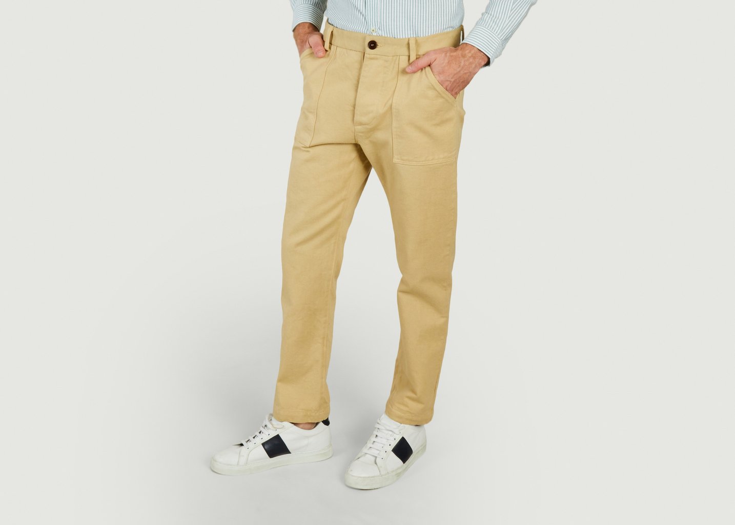 L'exception Pantalon Fatigue Beige Cuisse De Grenouille