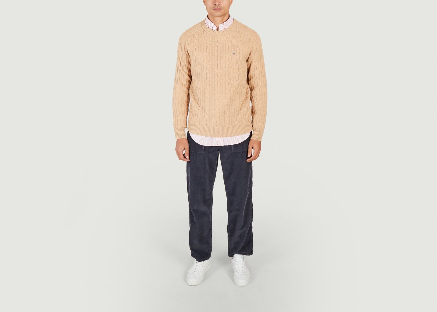 L'exception Pantalon Fatigue Coupe Loose En Velours Côtelé Bleu Marine Stan Ray
