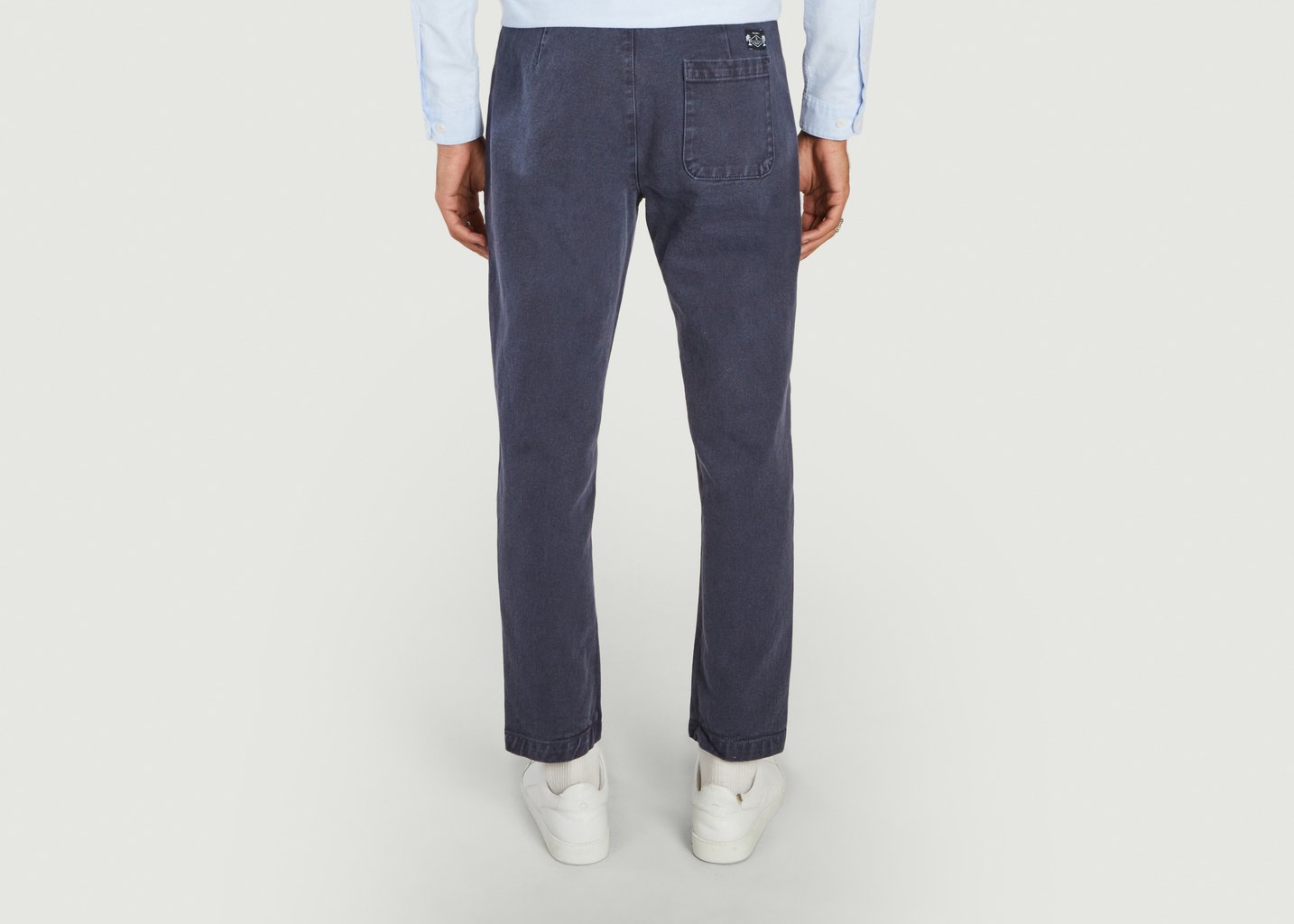 L'exception Pantalon Fatigue En Coton Bleu Cuisse De Grenouille