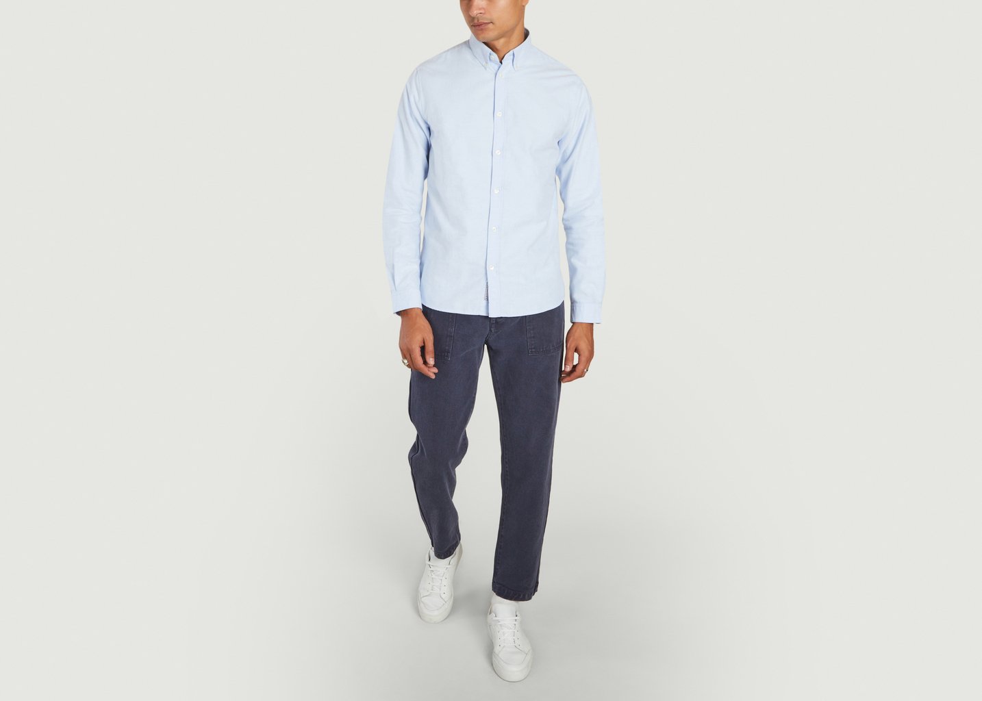 L'exception Pantalon Fatigue En Coton Bleu Cuisse De Grenouille