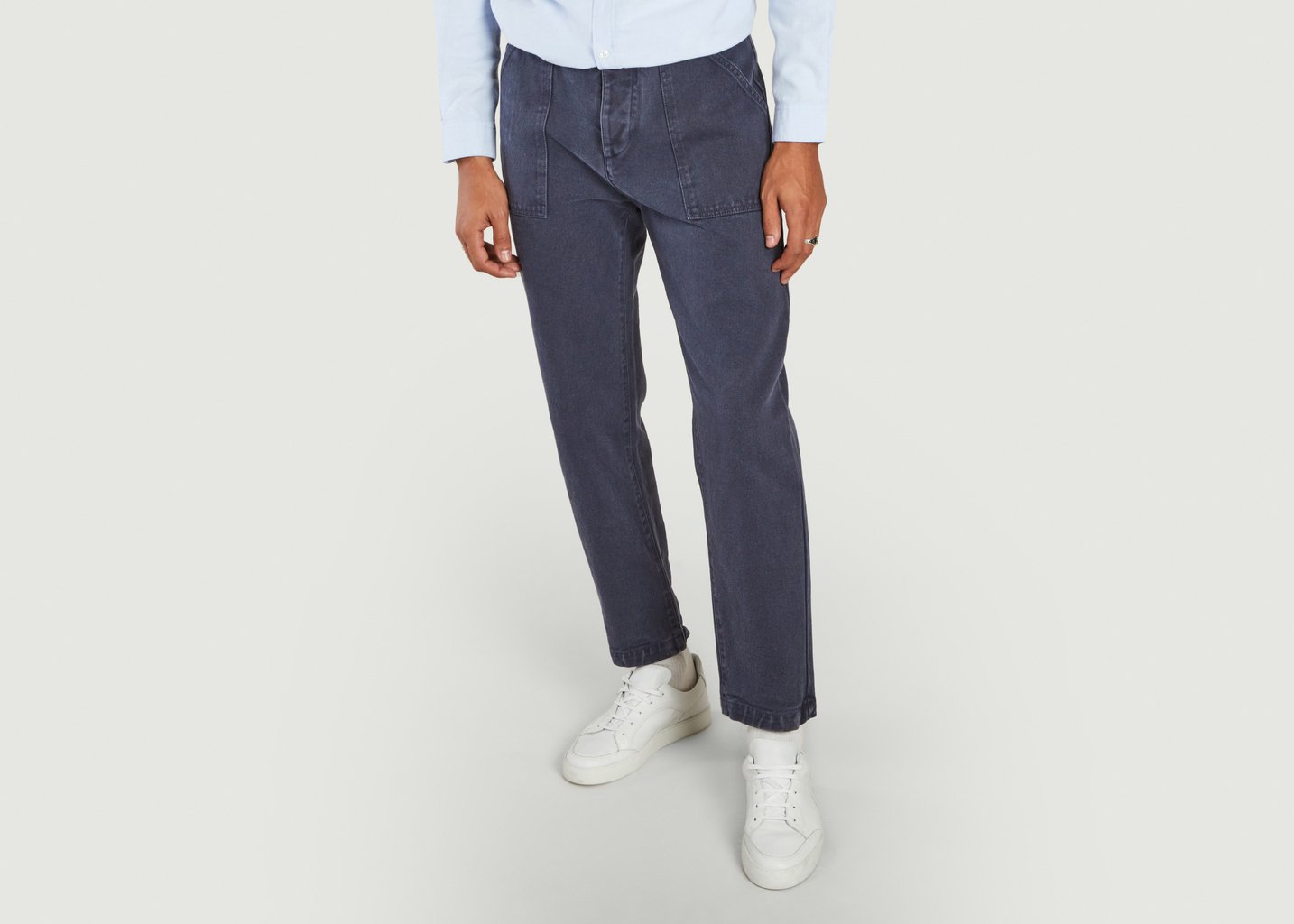 l'exception Pantalon fatigue en coton Bleu Cuisse de Grenouille