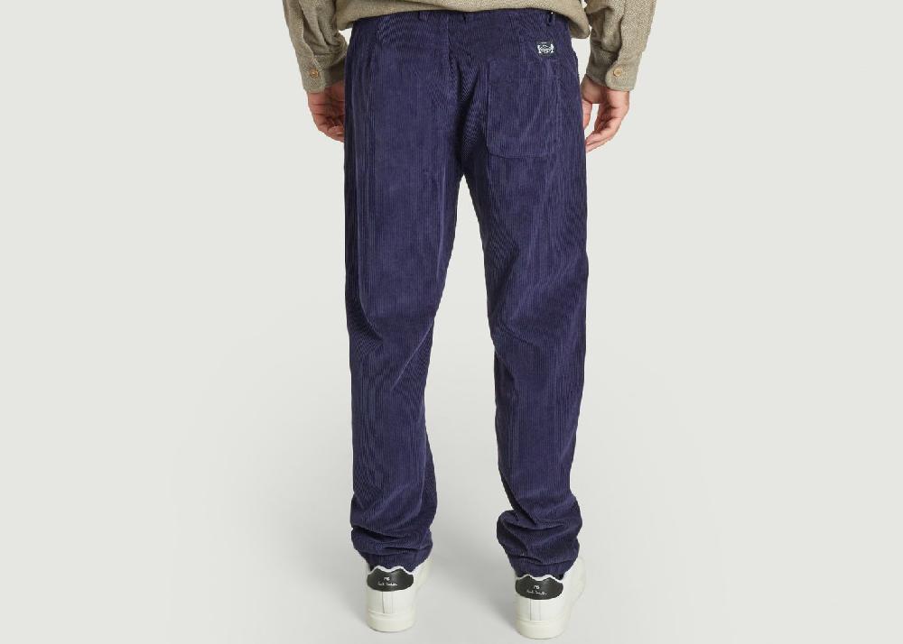 L'exception Pantalon Fatigue Heavy Corduroy Encre Cuisse De Grenouille