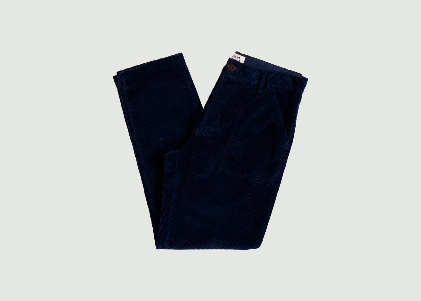 l'exception Pantalon Fatigue Heavy Corduroy Encre Cuisse de Grenouille