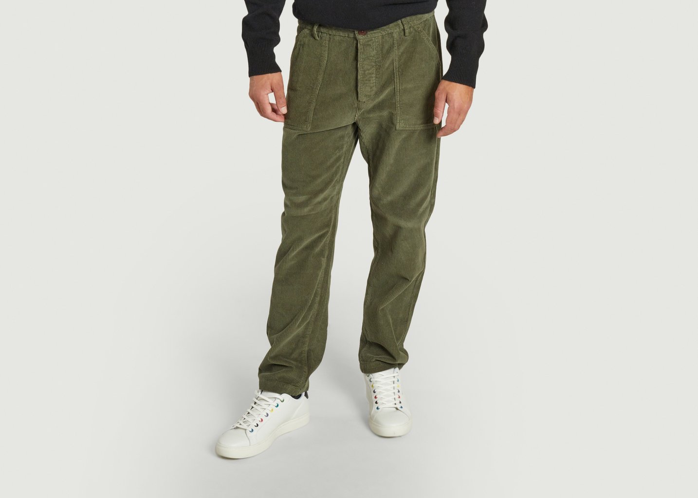 L'exception Pantalon Fatigue Heavy Corduroy Khaki Cuisse De Grenouille
