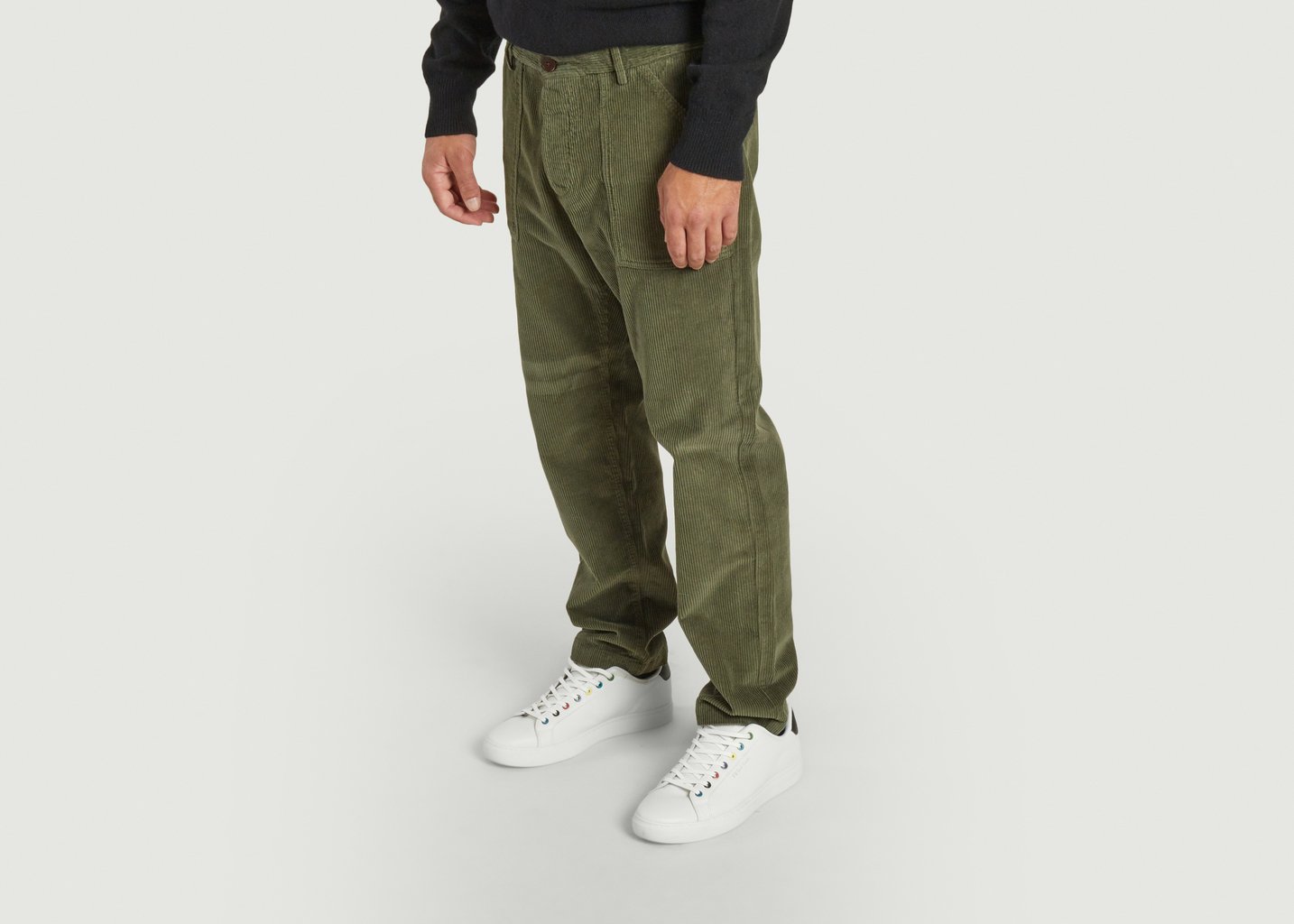 L'exception Pantalon Fatigue Heavy Corduroy Khaki Cuisse De Grenouille