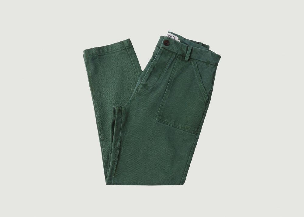 l'exception Pantalon Fatigue Twill Vert Sapin Cuisse de Grenouille