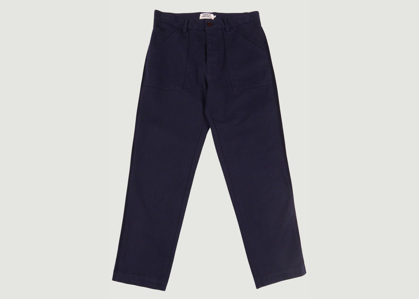 L'exception Pantalon Fatigue Velours Bleu Marine Cuisse De Grenouille