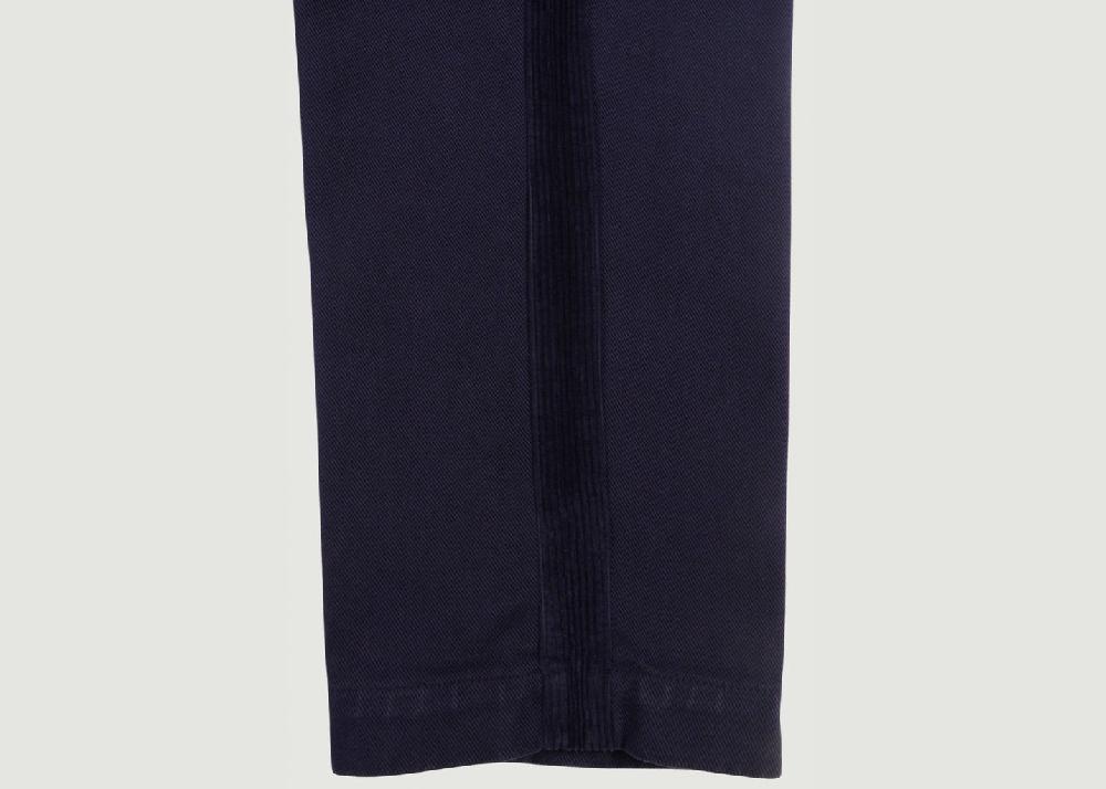 L'exception Pantalon Fatigue Velours Bleu Marine Cuisse De Grenouille