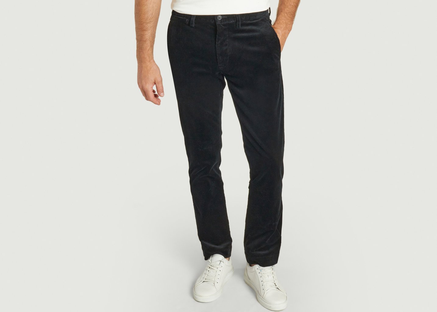 l'exception Pantalon Flat Front Noir Polo Ralph Lauren