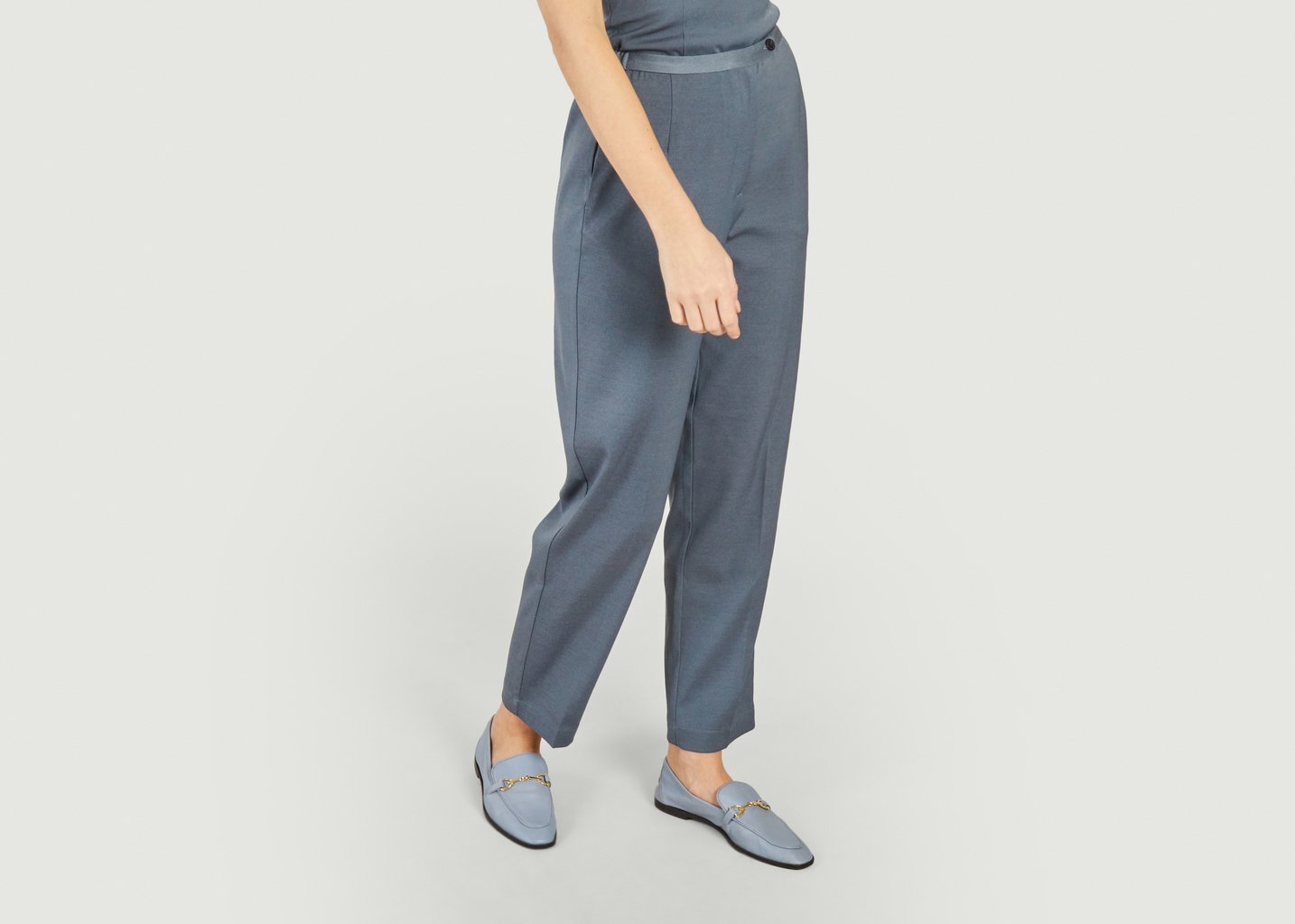L'exception Pantalon Formel Ajusté à Pinces Hallie Gris Samsoe & Samsoe